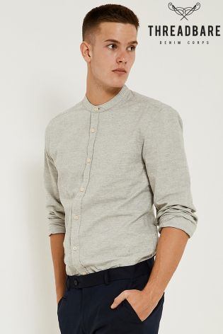 Threadbare Grandad Collar Shirt